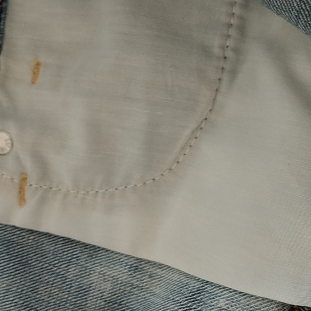 American Eagle Outfitters "Shortie" Denim Lace Shorts sz 00 - Picture 9 of 10